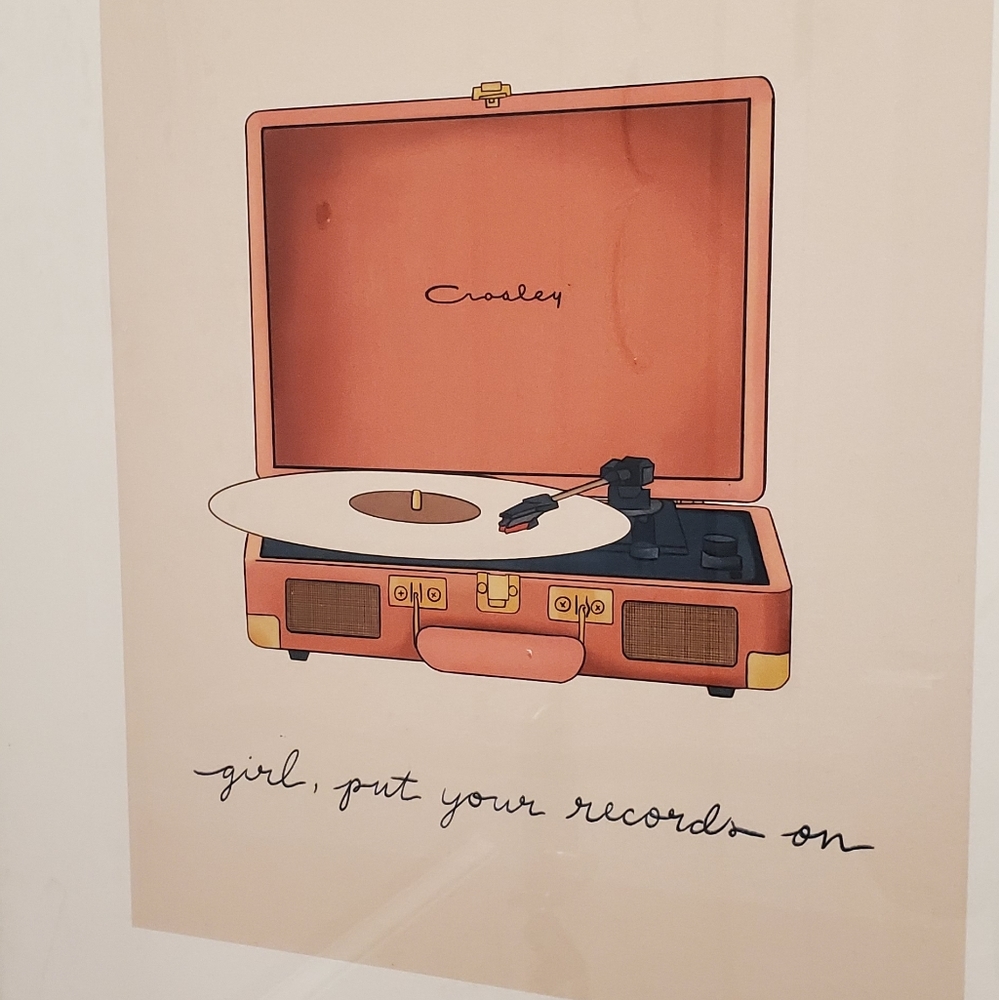 Girl, Put Your Records On Framed Art Print